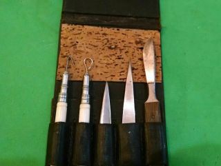 Antique Atkinson,  Mentzer & Grover Clay Sculpting Tools in Case 