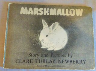 Marshmallow By Clare Turlay Newberry 1945 1st Edition Rare Vintage Childs Book