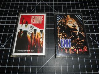 2 Rare 1992 Classic Electronic Rock Vintage Emf Cassette Tapes Emi Records