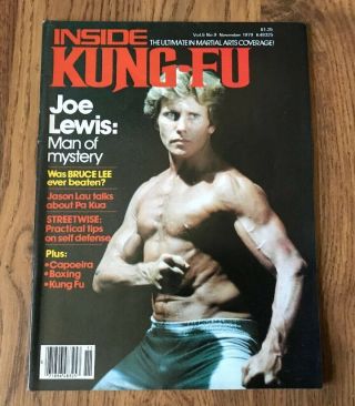Inside Kung Fu 1979 Joe Lewis Karate Martial Arts Rare Bruce Lee