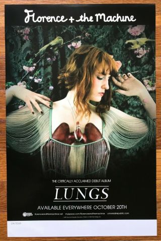 Florence And The Machine Lungs Rare Promo Double Sided Poster 
