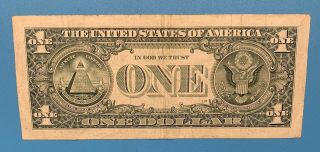 2013 $1 One Dollar Bill Fancy Low Serial Repeater Rare Trinary Note FRN US 5