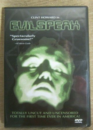 Evilspeak Rare Anchor Bay Widescreen Unrated Horror Dvd 1981 Clint Howard Cult