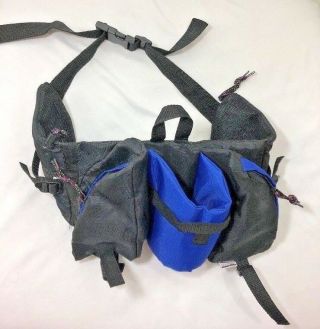 Stansport Blue Fanny Pack Waist Pack With Oe Water Bottle Vintage Rare Euc Cool