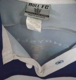 HULL FC RUGBY - BLUE SHIRT - 2008 - SIZE LARGE - RARE Alternative Away Shirt 3