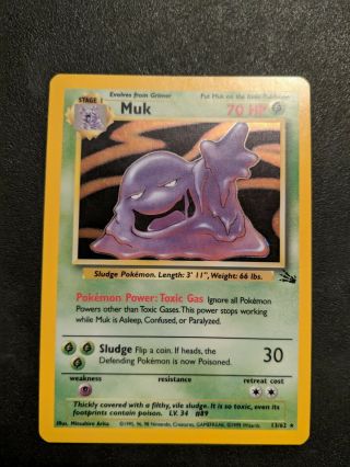 Rare Holographic Muk Gen 1 Pokemon Card In