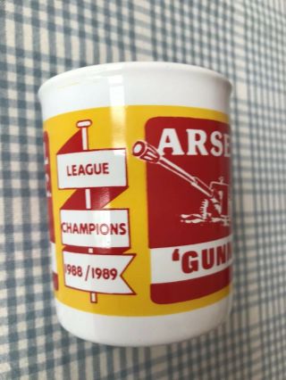 Arsenal League Champions Anfield Football Mug Like Coffer 1980s Vintage Rare