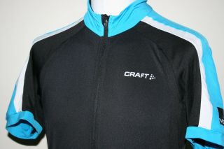 Craft Black/teal Blue Full Zipper Cycling Jersey Shirt L Rare Racing Bike Top