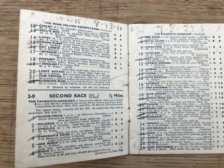 1945 St Leger Racecard,  very Rare Card 2