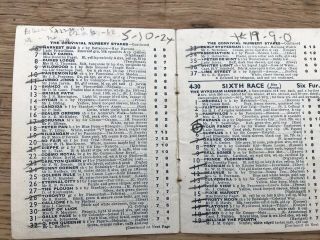 1945 St Leger Racecard,  very Rare Card 3