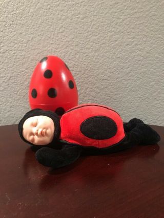 Rare 2003 Anne Geddes Ladybug Collectible Doll With Egg (pre Owned)