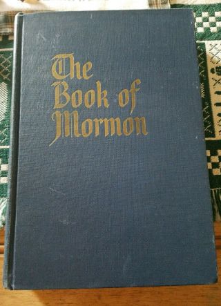 Book Of Mormon Large Print 1962 Double Column Illustrated Color Pics Rare
