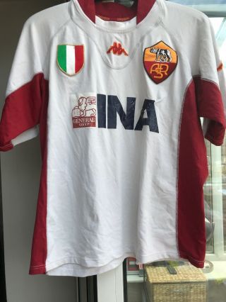 Rare Roma Football Shirt 2001 - 2002
