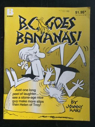 B.  C.  Goes Bananas Rare Australian Newspaper Strip Comic Cartoon Johnny Hart