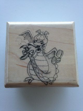 WIENIE ROAST Mostly Animals wood mounted rubber stamp RARE Fun Fantasy 2