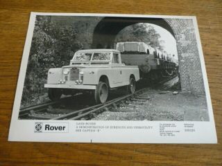 Rare,  Land Rover Railed Vehicle Press Photo