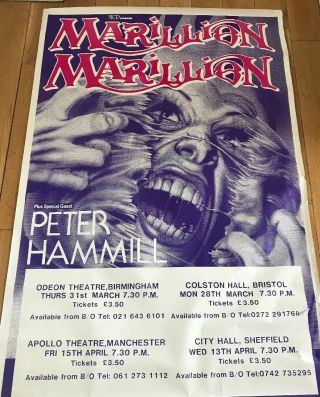 Marillion - He Knows You Know.  Rare Vintage Tour Poster 1983/4 Era