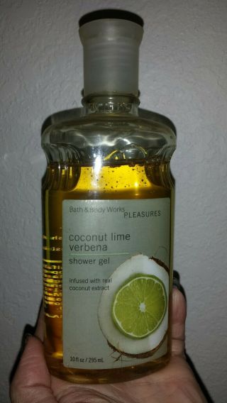 Vintage Rare Bath Body Pleasures Coconut Lime Verbena Shower Gel