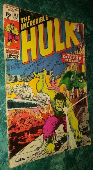 1971 Marvel Comics The Incredible Hulk 143 Collectible Comic Book Rare Vintage