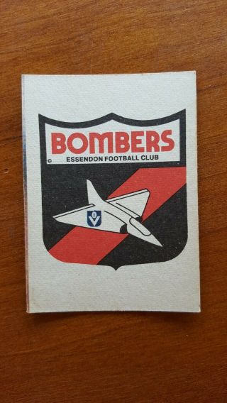 Rare 1987 Scanlens Essendon Bombers Checklist Trading Card 33/132 AFL VFL 2