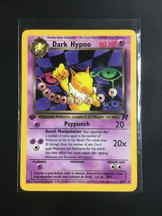 Pokémon Tcg - Dark Hypno 1st Edition - Team Rocket Set 26/82 Non Holo Rare