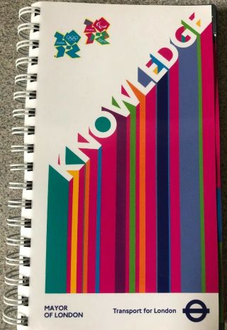 London 2012 Olympics Tfl Knowledge Book Great Collectors Piece Very Rare
