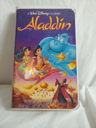 Aladdin (vhs,  1993) Disney Classic Black Diamond 1662 Vtg Rare