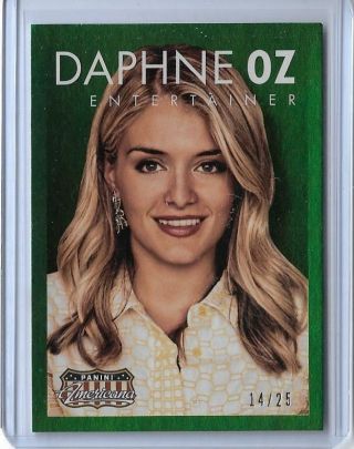 Rare 2015 Panini Americana Daphne Oz Green Parallel Card 20 14/25 The Chew