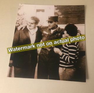 Ultra Rare Elvis Photo - Taken In Germany - With His Father - Army Snapshot -