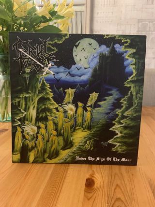 Cruel Force - Under The Sign Of The Moon Black Death Metal Vinyl Rare Yellow