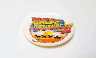 Rare 1990 Back To The Future Iii Movie Promo Pin - Bttf 3 Delorean Button