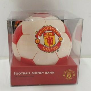 Rare Manchester United Hand Painted Football Money Box Piggy Bank 1997
