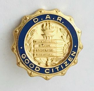 Dar Daughters Of The American Revolution Good Citizen Award Pin Badge Rare (a2)