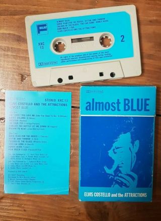 Elvis Costello And The Attractions Almost Blue Cassette Tape Rare Cigarette Box