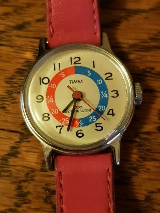 Rare Vintage Timex Time Teacher Mechanical Analog Child 