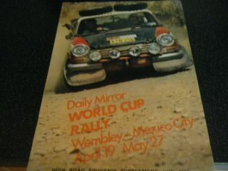 World Cup Rally 1970 Rosemary Smith Austin Maxi Mini Clubman Triumph 2.  5 Pi Rare