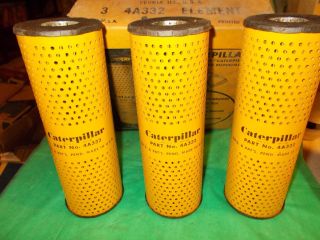 CATEPILLAR TRACTOR CO.  OLD STOCK BOX OF THREE 4A332 AIR FILTERS RARE FIND 2