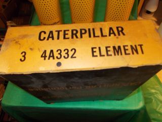CATEPILLAR TRACTOR CO.  OLD STOCK BOX OF THREE 4A332 AIR FILTERS RARE FIND 5