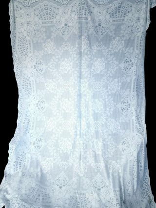Rare Vintage Laura Ashley Floral Lace Rectangular Tablecloth