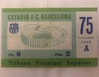 Fc Barcelona V Murcia 1974 Rare Football Ticket La Liga Memorabilia Futbol Barca
