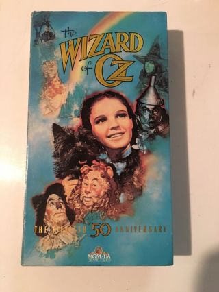 RARE OOP WIZARD OF OZ 50TH ANNIVERSARY VHS VIDEO TAPE W/ FILM BOOK JUDY GARLAND 2