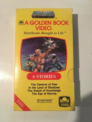 Rare Oop He - Man Masters Of The Universe Golden Book Vhs Video Tape Cartoon Anime