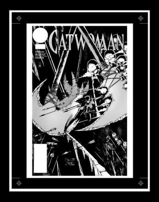 Jim Balent Catwoman 35 Rare Production Art Cover Monotone