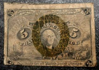 Buffalo Stamps: Rarely Offered On Ebay,  Incredible $5 Post Office Banknote