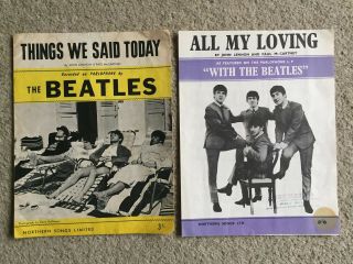 Rare The Beatles All My Loving & Things We Said Today Sheet Music