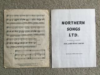 RARE The Beatles All My Loving & Things We Said Today Sheet Music 2
