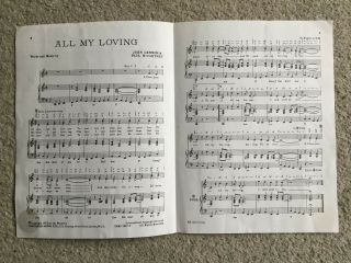 RARE The Beatles All My Loving & Things We Said Today Sheet Music 4