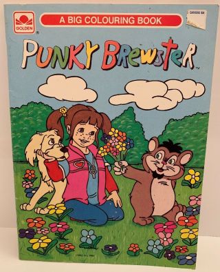 Vintage 1986 Golden Punky Brewster Colouring Book Nbc Television Rare