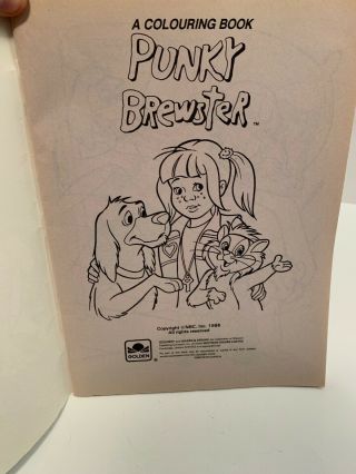 Vintage 1986 Golden PUNKY BREWSTER Colouring Book NBC Television RARE 4