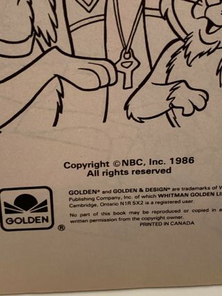 Vintage 1986 Golden PUNKY BREWSTER Colouring Book NBC Television RARE 5